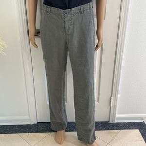 Mens Transit Grey Linen Pants in Size 200